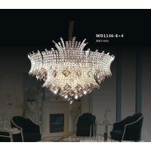 High Class Brilliant Brass Crystal Hotel Pendant Lamps